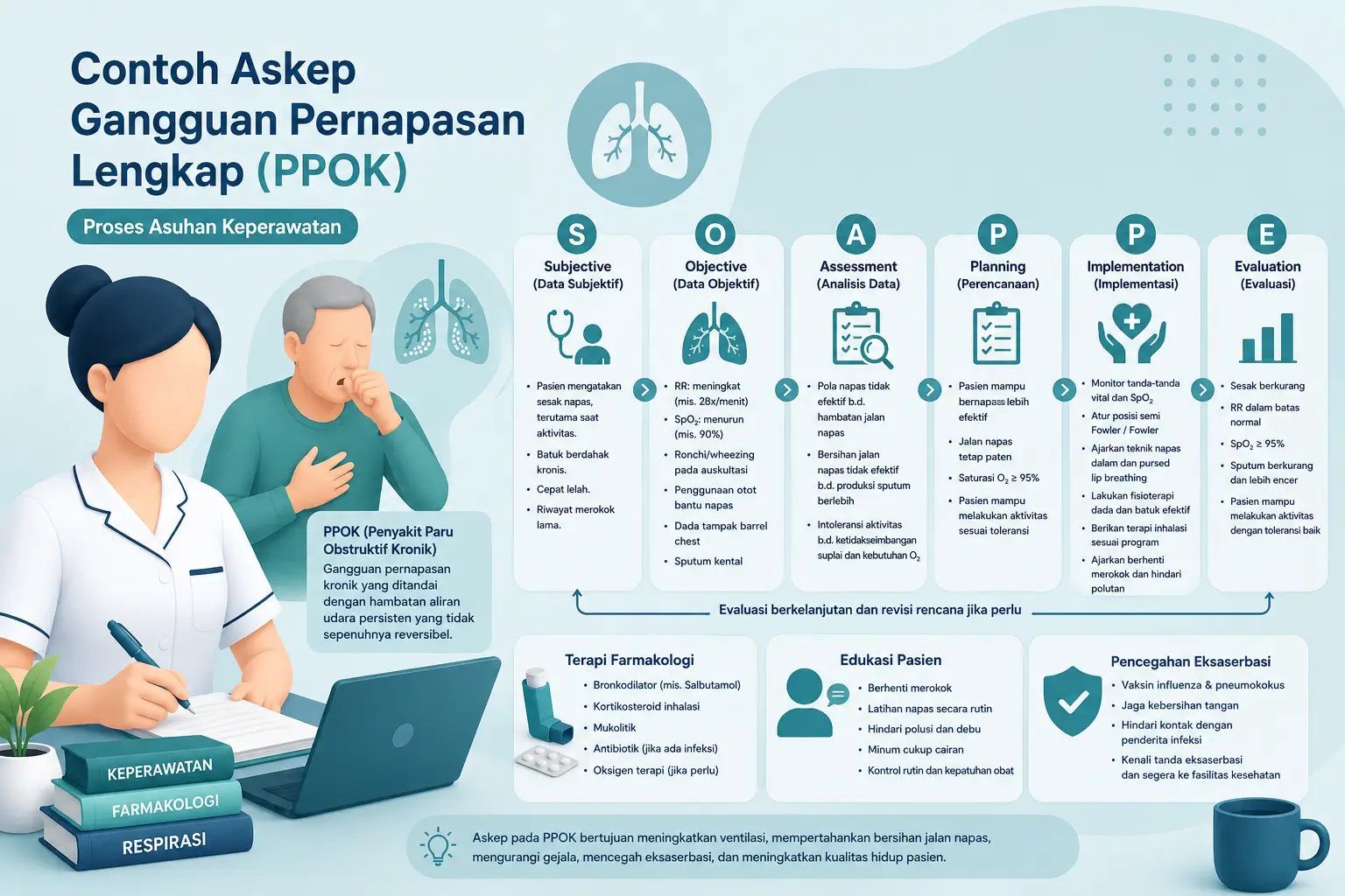 Contoh Askep Gangguan Pernapasan Lengkap (PPOK)